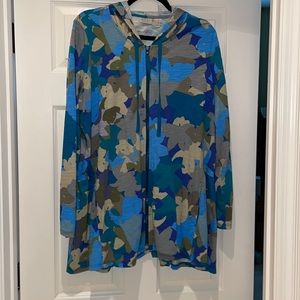 LOGO Slub Knit Peplum Hoodie